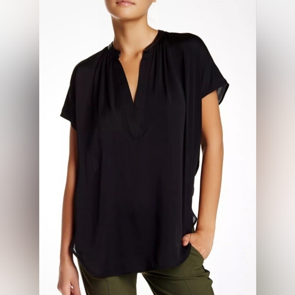 VINCE | $265 Silk Split Neck Blouse
